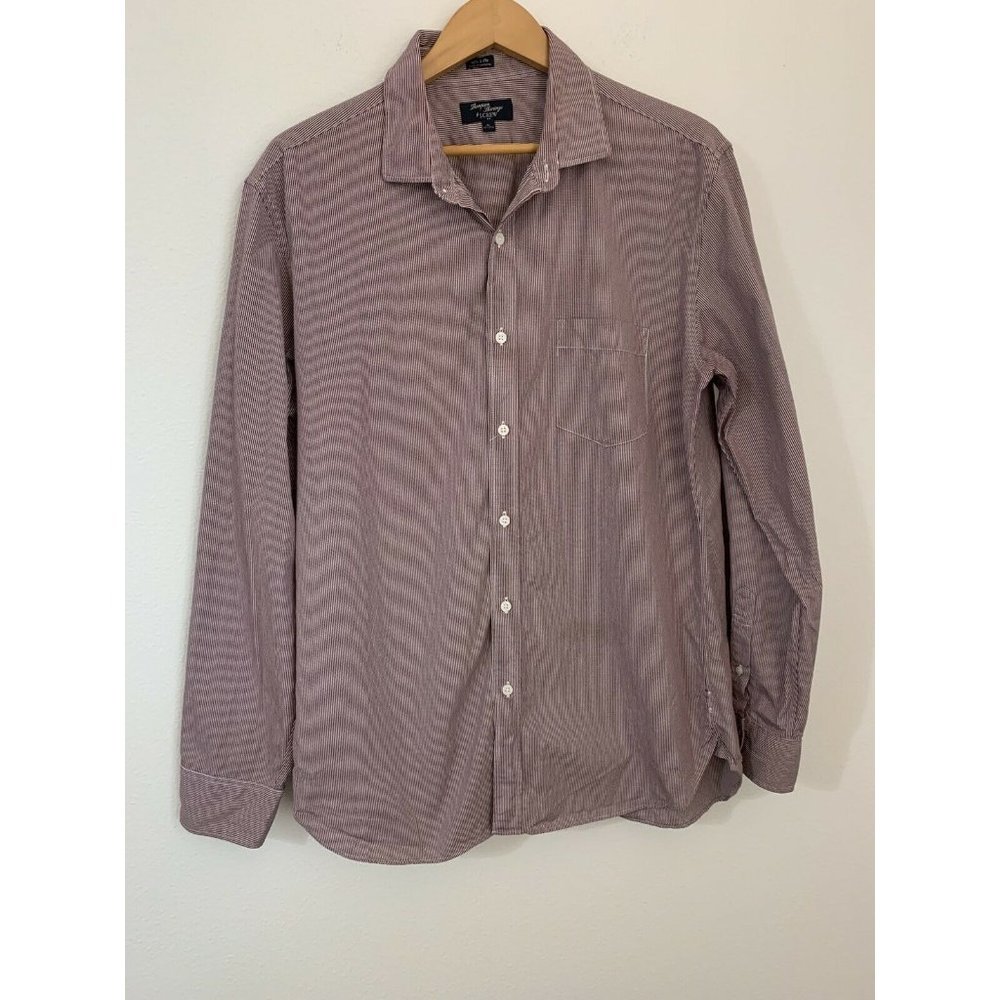 J.Crew Thompson Premium Shirting XL Cotton Men’s 17-17 1/2 Button Down Shirt EUC